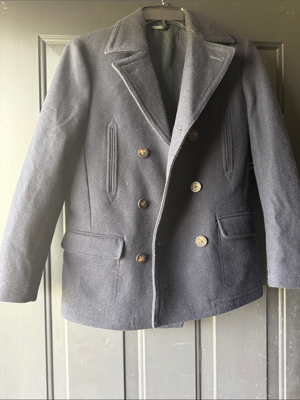 Lauren Ralph Lauren Men's Double-Breasted Peacoat - Navy Blue